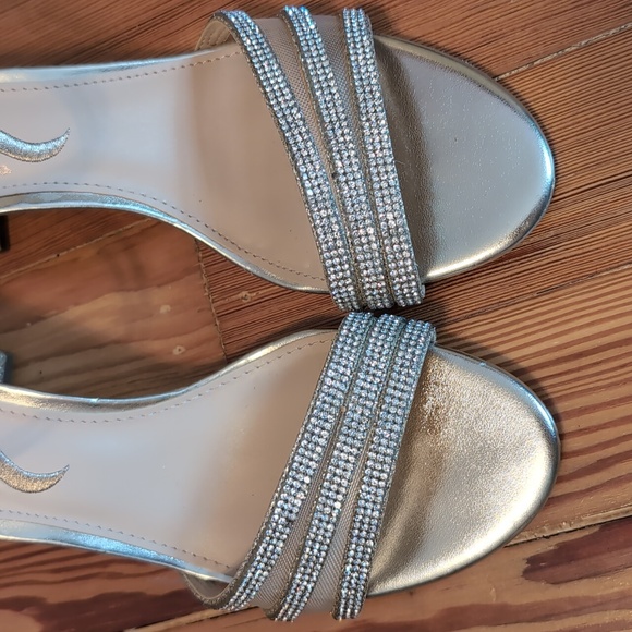 Nina Gold Strappy Heels - Picture 2 of 8